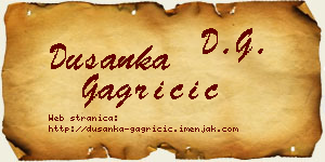 Dušanka Gagričić vizit kartica